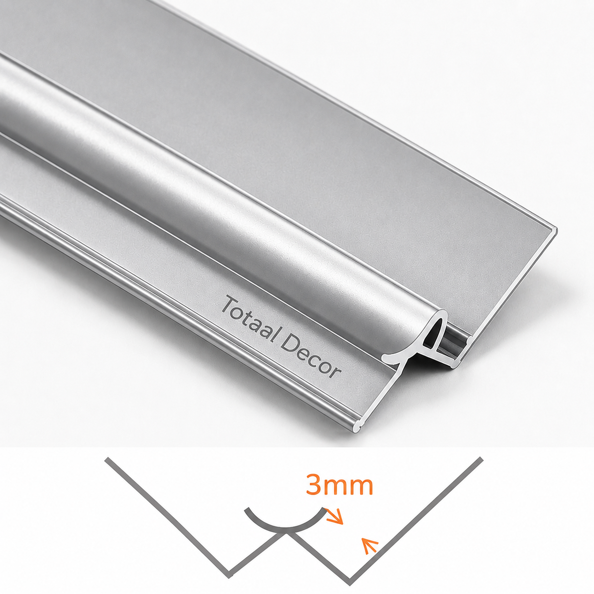 Binnenhoek Aluminium profiel (3 meter lang)
