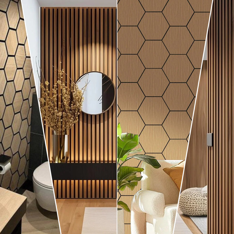 Hexagonaal Spiegel Wandpaneel – 70 x 83 cm Aku : 637Q