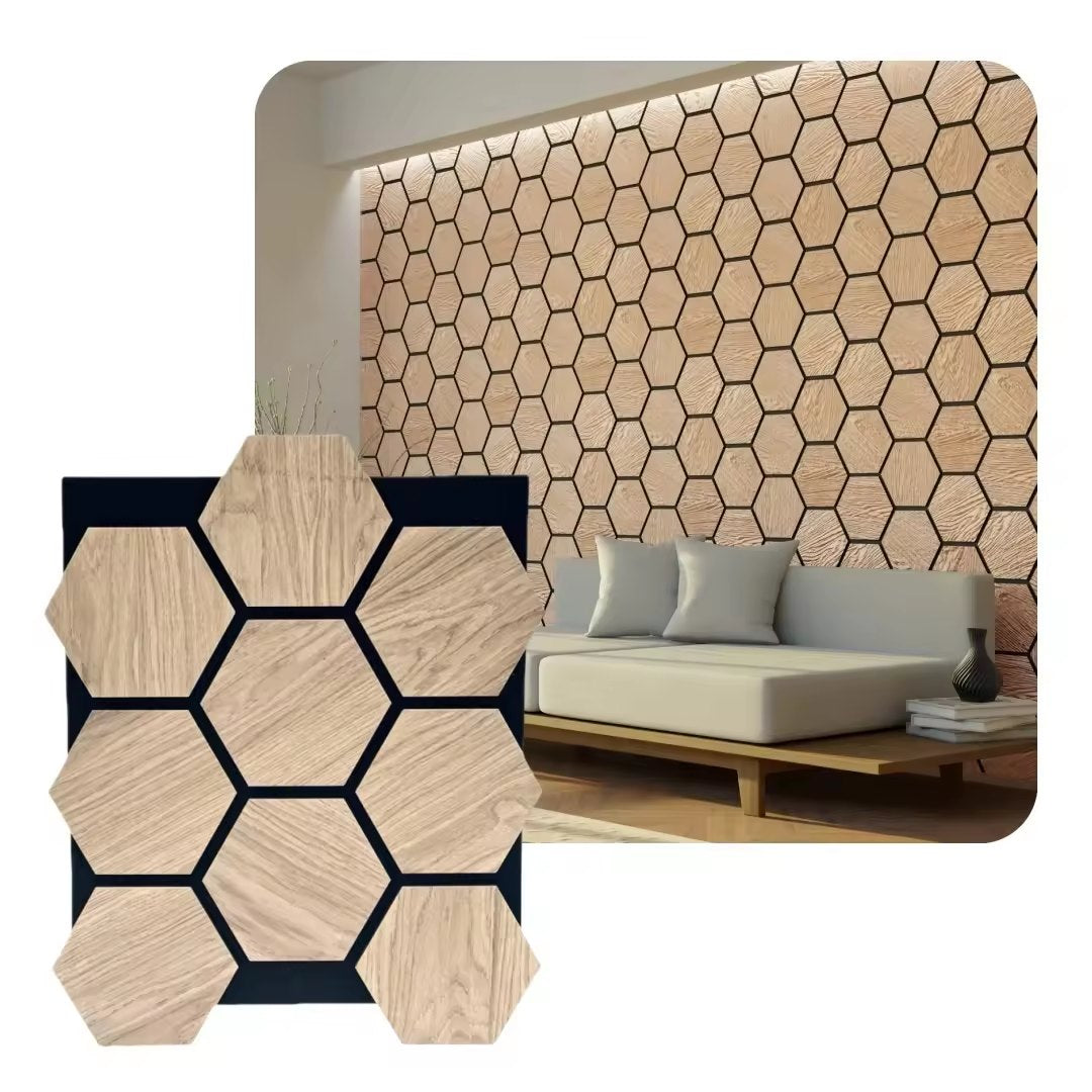 Hexagonale Akoestische Panelen – 80 x 60 cm Aku : 202-1C