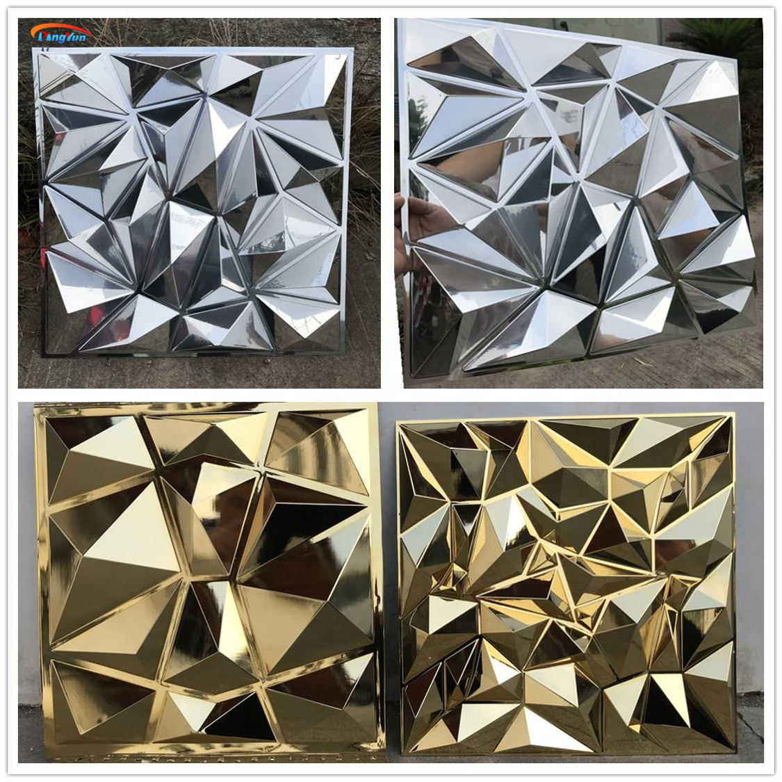 3D Wandpaneel Diamond Silver / TD 04