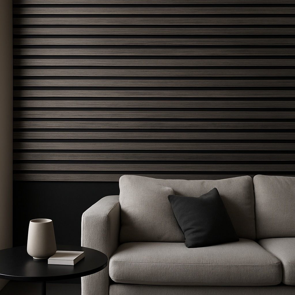 Smoky Grijs – 270×60 cm (21 mm Dikte) | Akoestische Wandpanelen van Totaal Decor