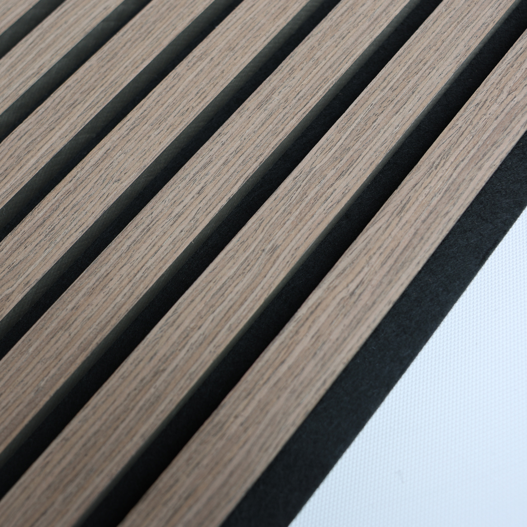 Walnoot Ebony – 270×60 cm (21 mm Dikte) | Akoestische Wandpanelen