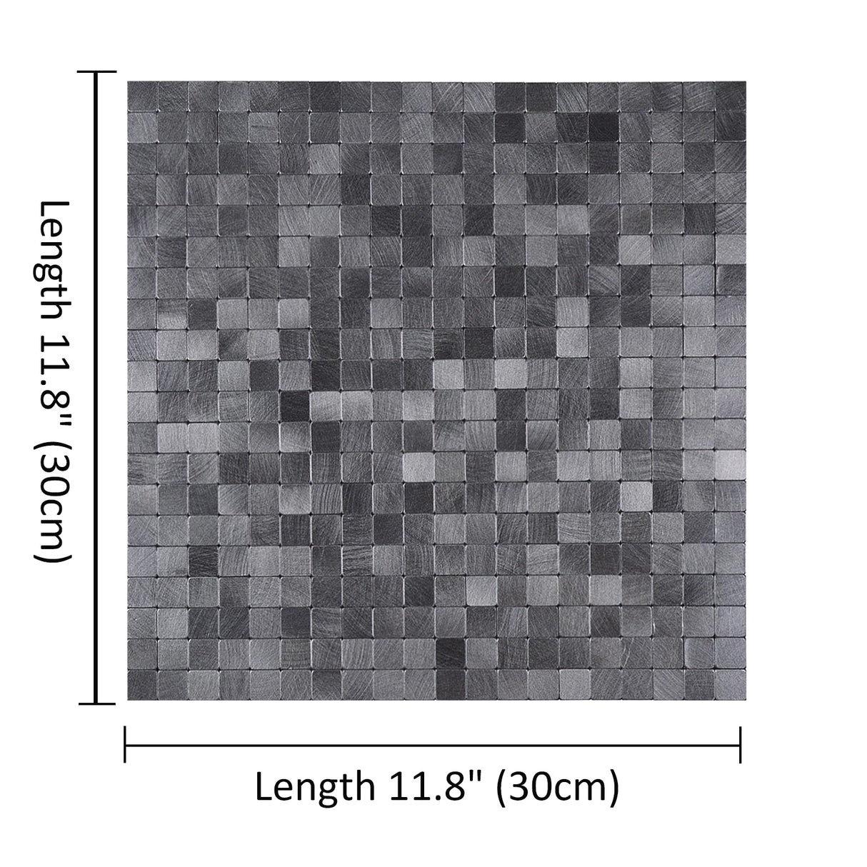 Brushed Silver Mosaic | Zelfklevende Steenstrips van Totaal Decor
