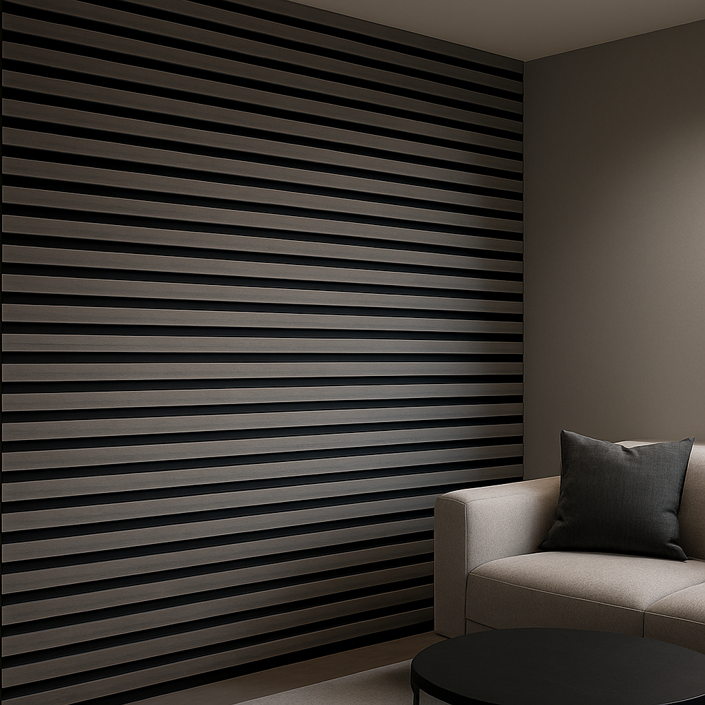 Smoky Grijs – 270×60 cm (21 mm Dikte) | Akoestische Wandpanelen van Totaal Decor
