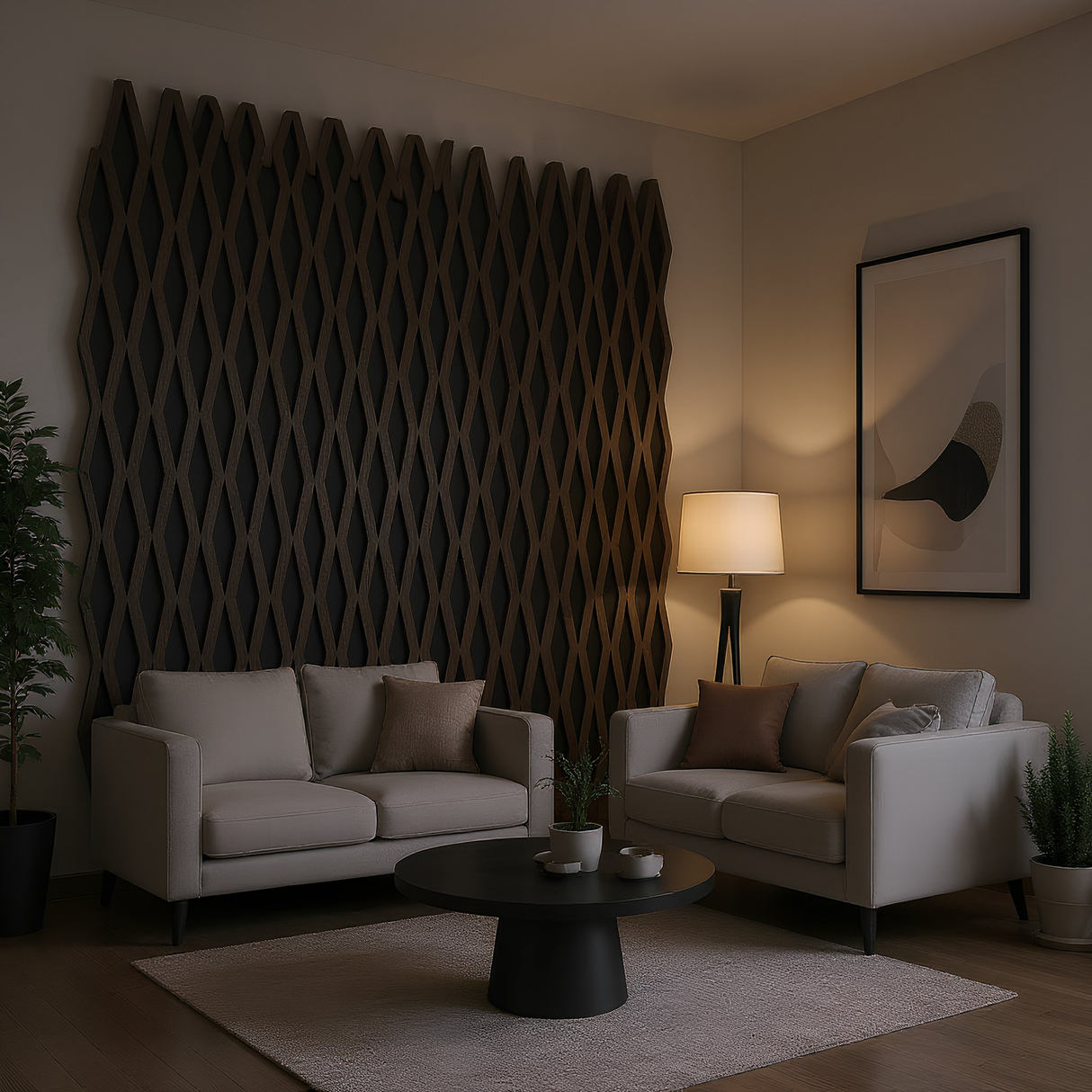 Diamant Walnoot – 270×60 cm (21 mm Dikte) | Akoestische Wandpanelen van Totaal Decor