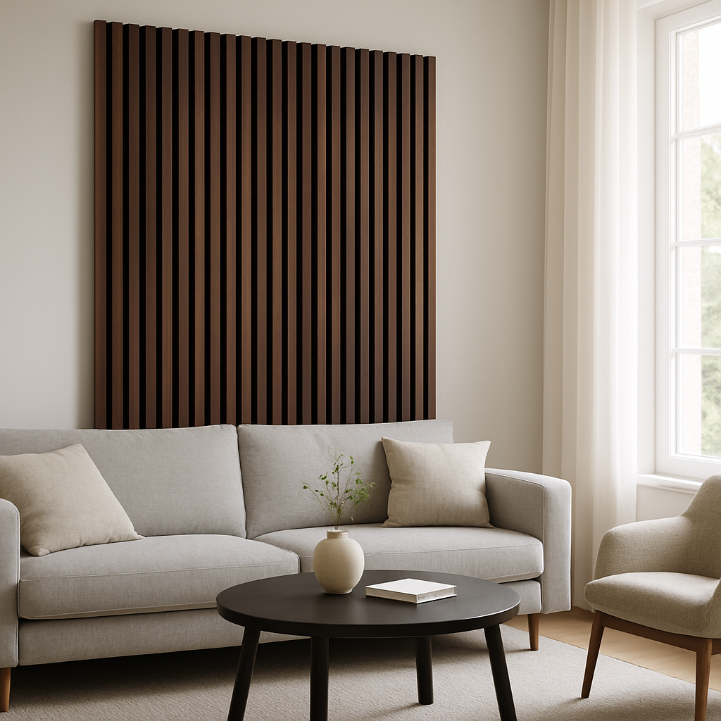 Espresso Bruin – 270×60 cm (21 mm Dikte) | Akoestische Wandpanelen van Totaal Decor