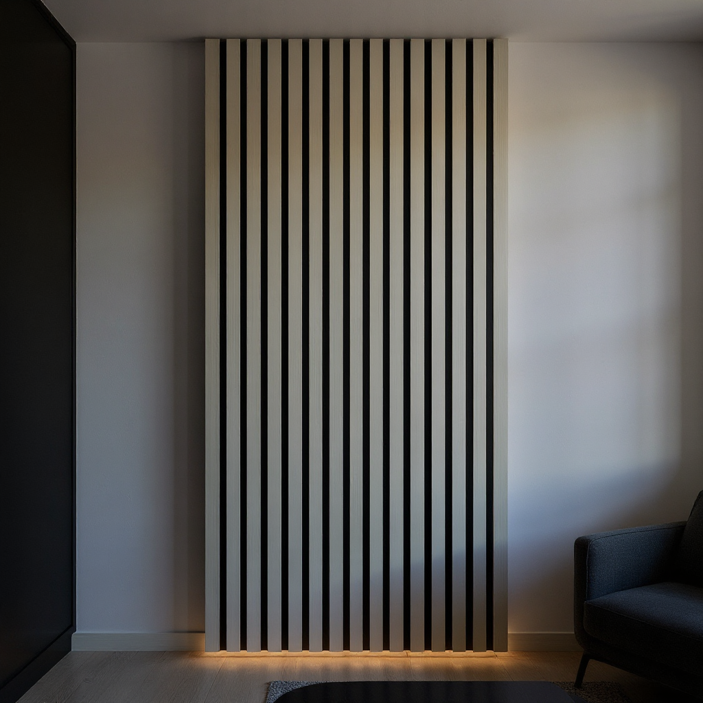 Eiken Grijs – 270×60 cm (21 mm Dikte) | Akoestische Wandpanelen van Totaal Decor