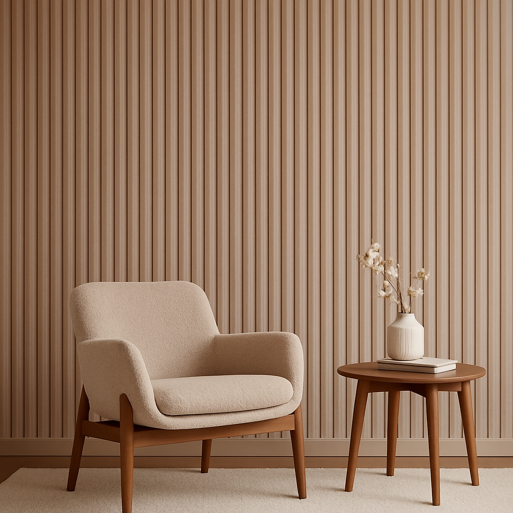 Suède Lichtbruin – 270×60 cm (21 mm Dikte) | Akoestische Wandpanelen van Totaal Decor