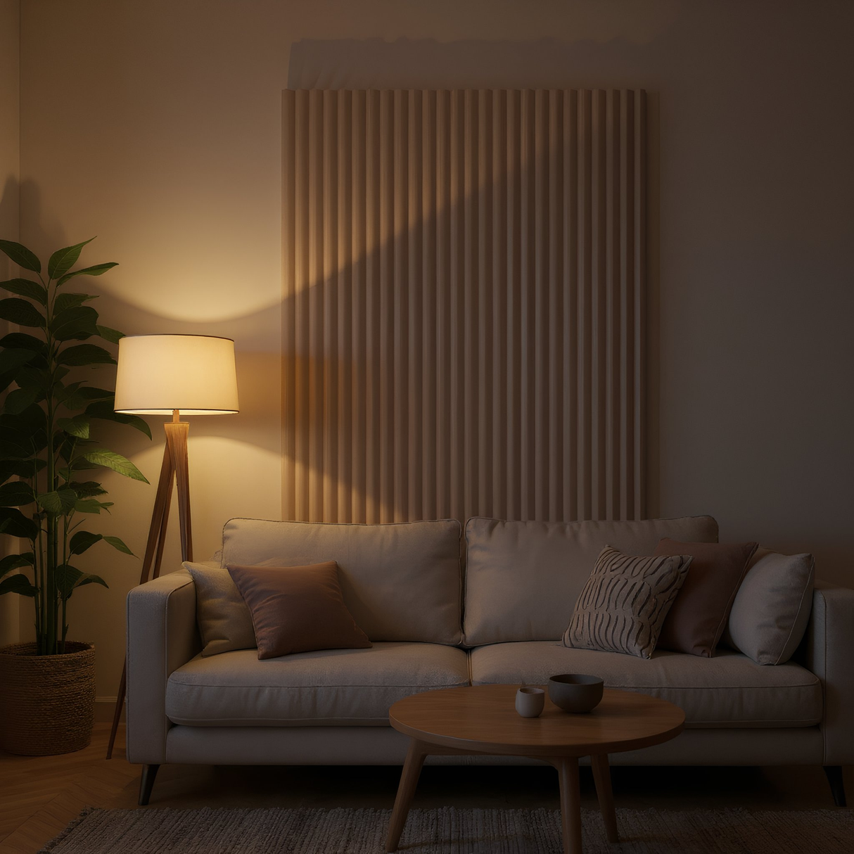 Suède Lichtbruin – 270×60 cm (21 mm Dikte) | Akoestische Wandpanelen van Totaal Decor