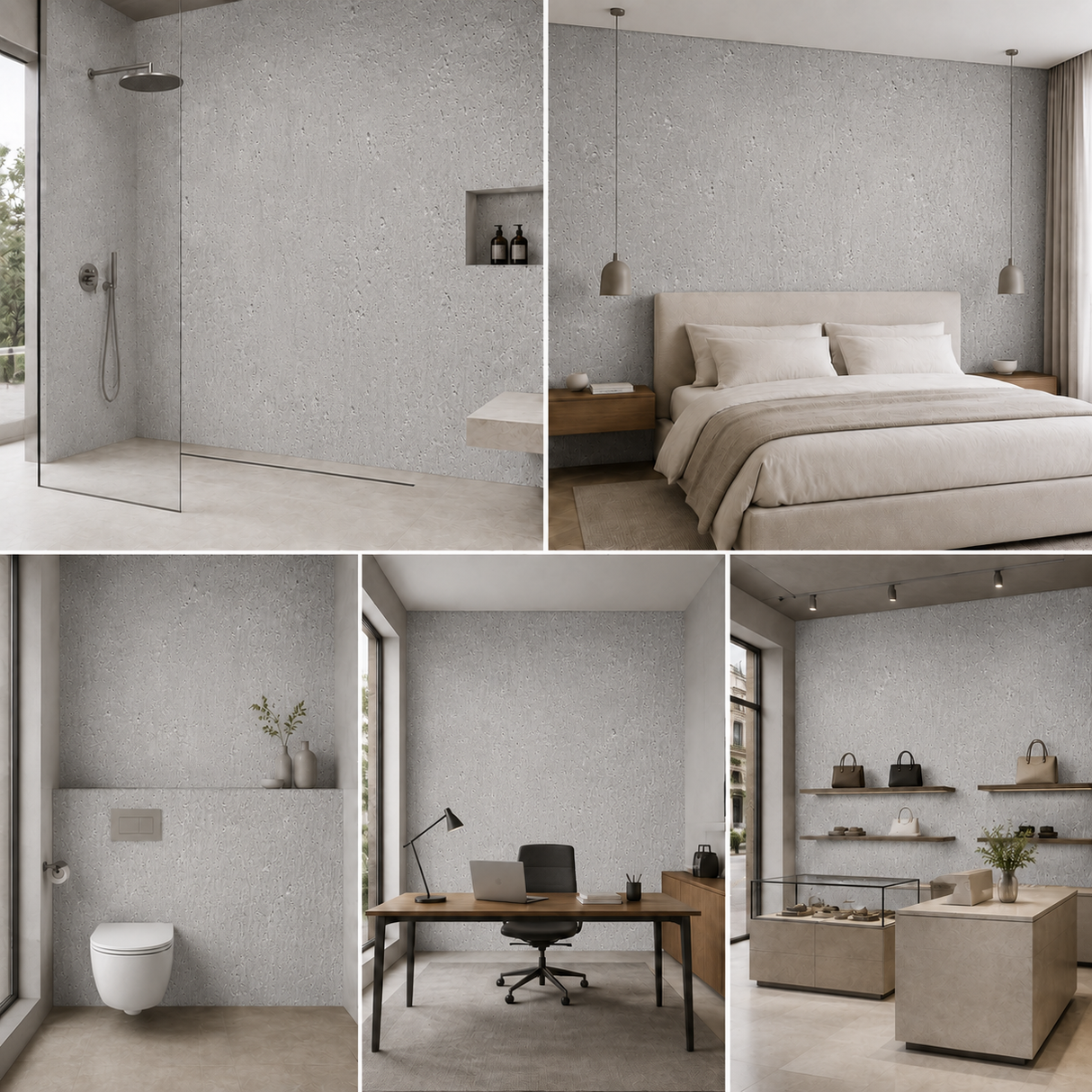 Embossed Soft Beton Spc wandpanelen 203
