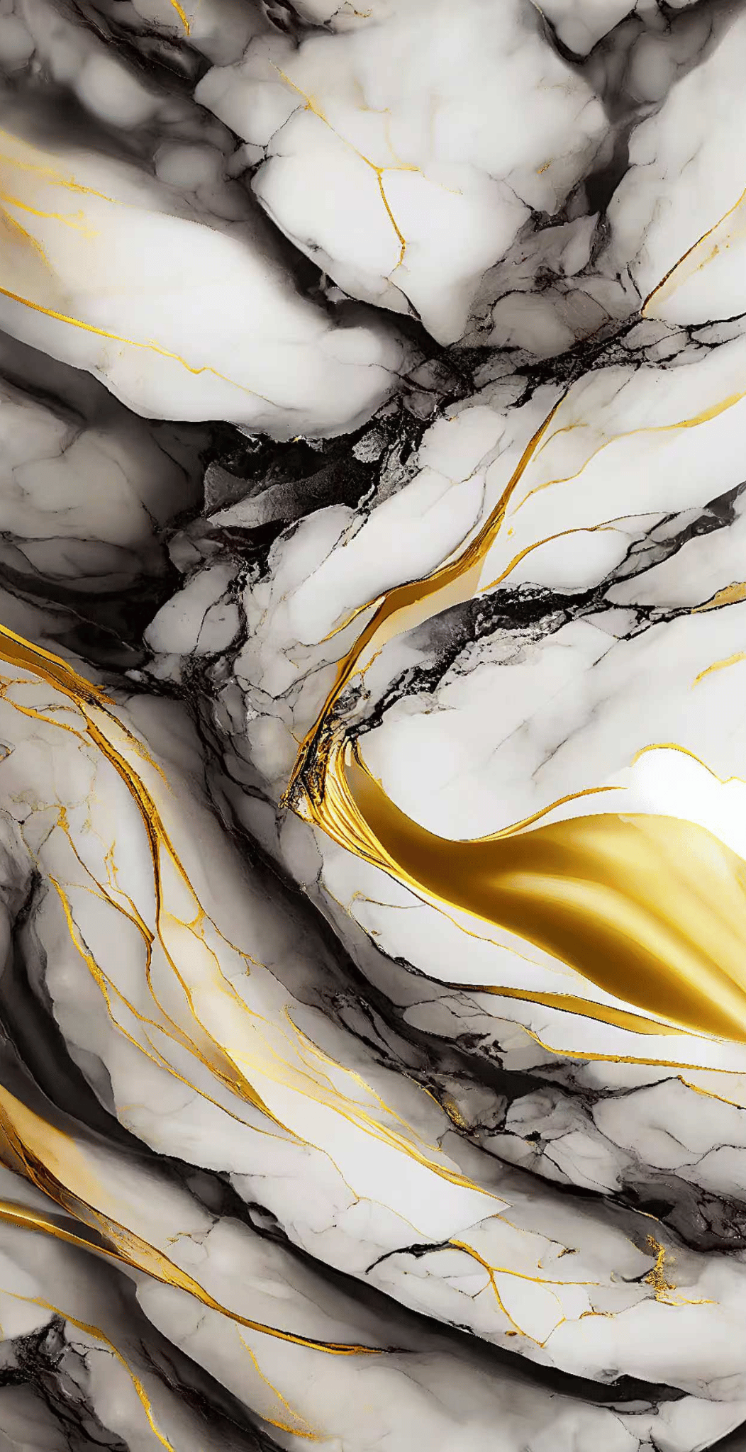 Golden Torrent – 280×122 cm (3 mm Dikte) | PVC Wandpanelen van Totaal Decor