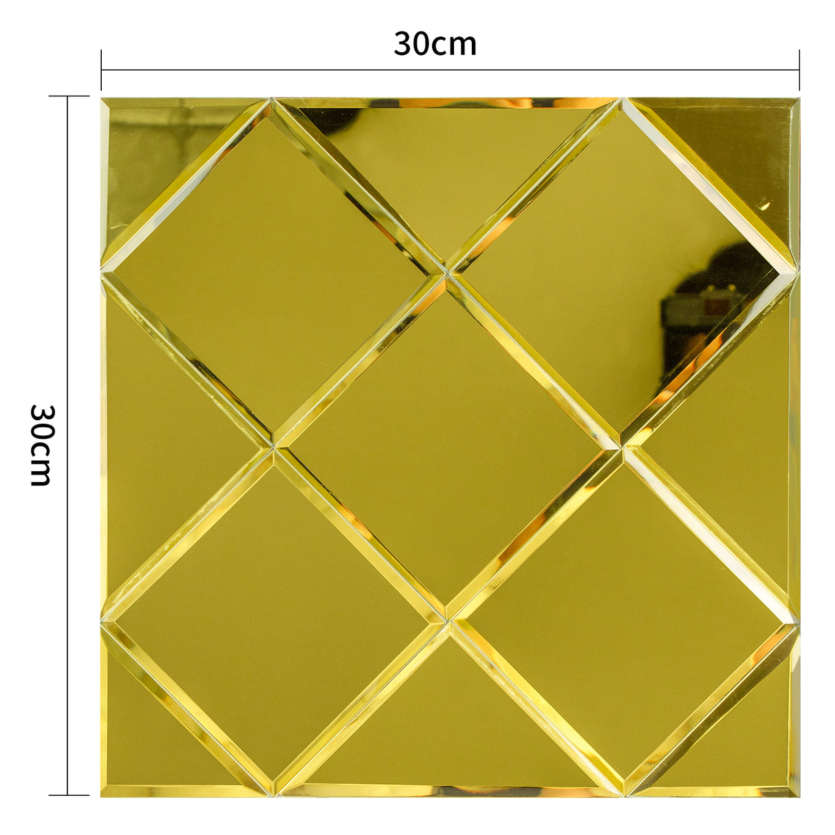 Diamond Gold Mirror | Zelfklevende Steenstrips van Totaal Decor