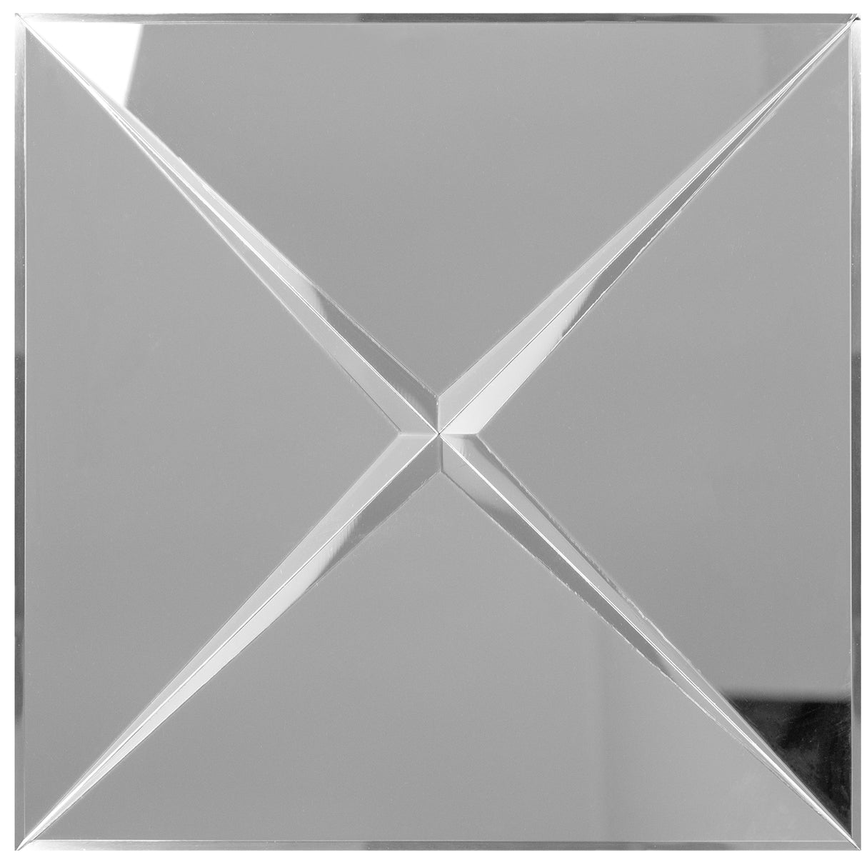 3D Pyramid Mirror | Zelfklevende Steenstrips van Totaal Decor