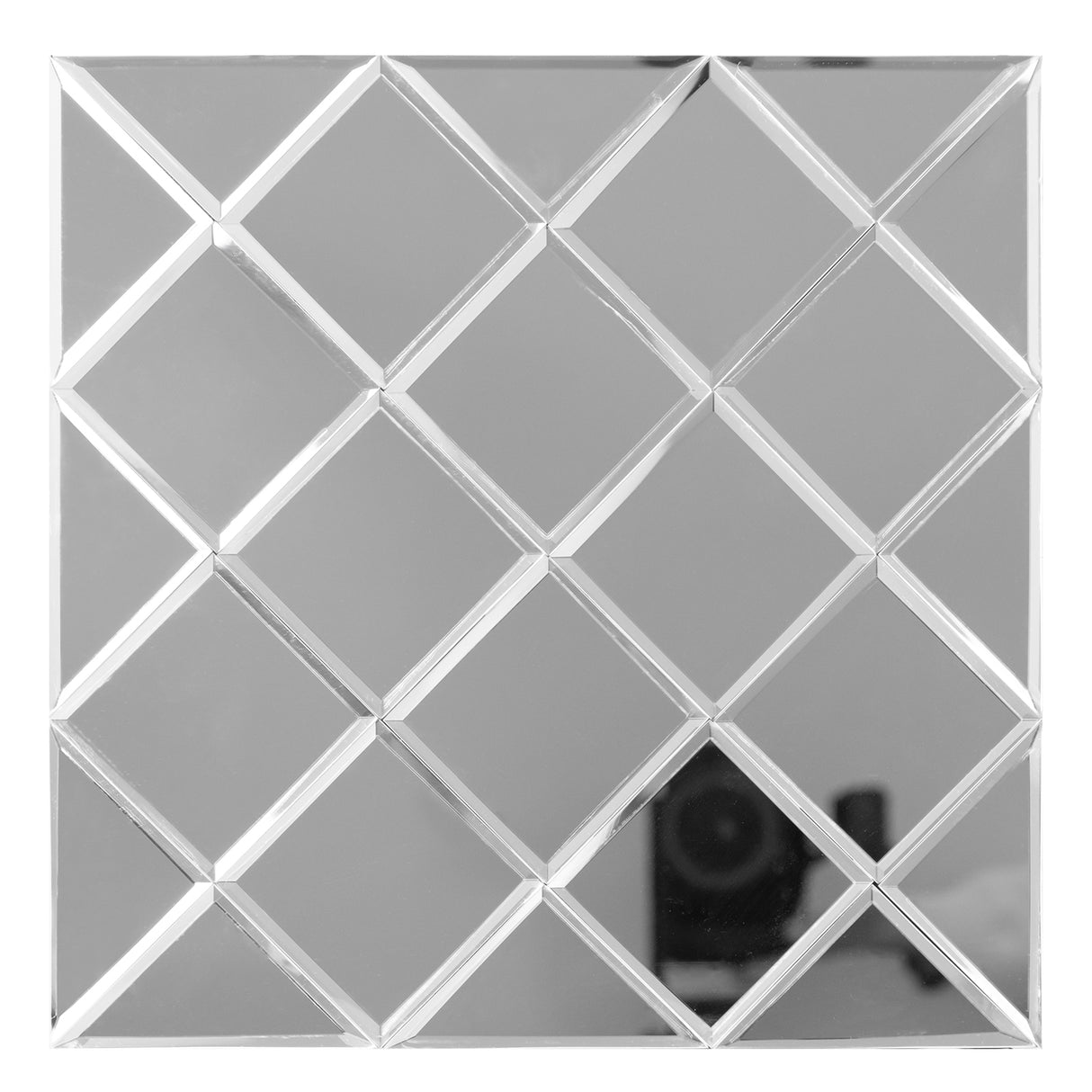 3D Geometric Mirror | Zelfklevende Steenstrips van Totaal Decor