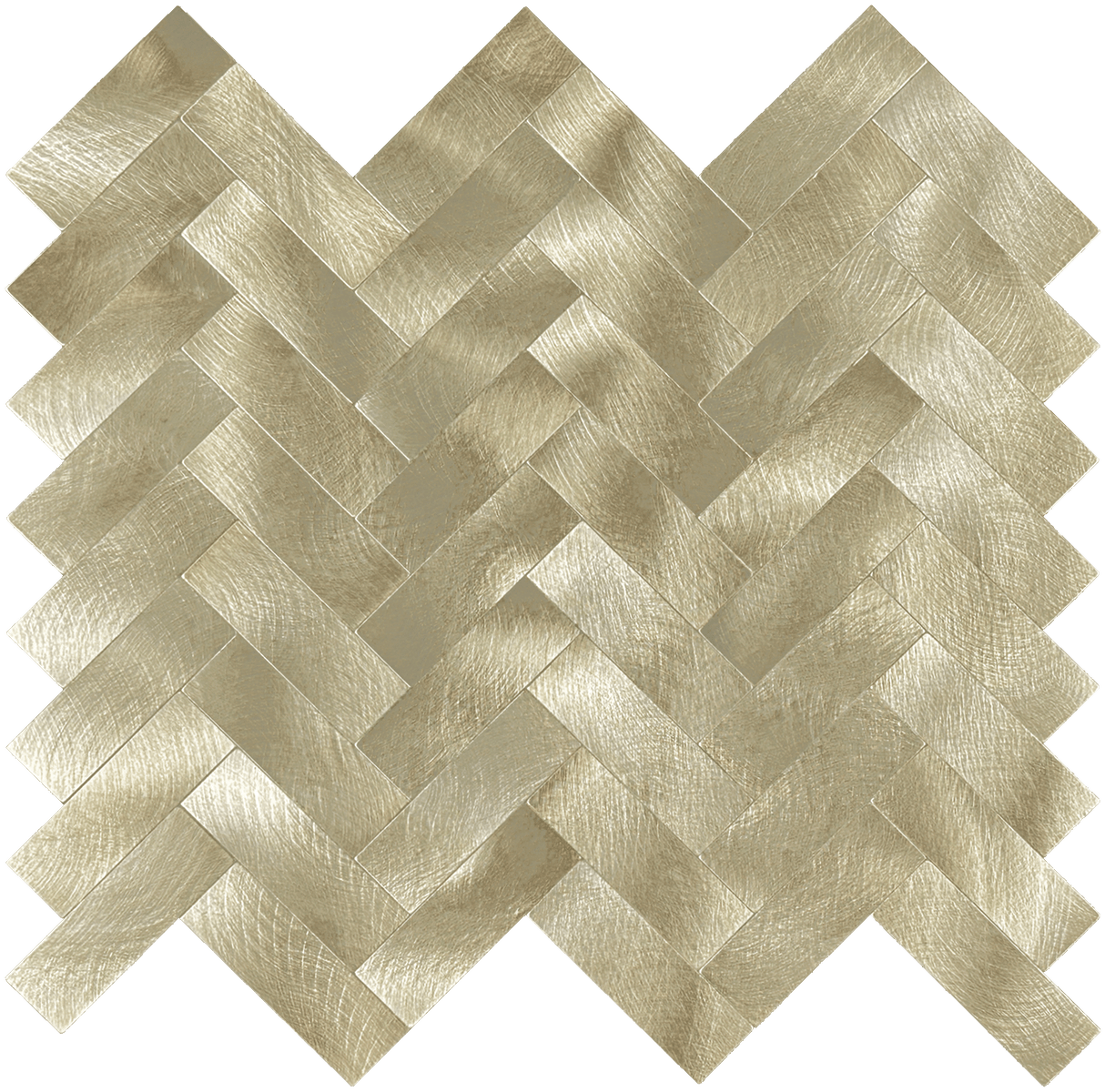 Golden Herringbone | Zelfklevende Steenstrips van Totaal Decor