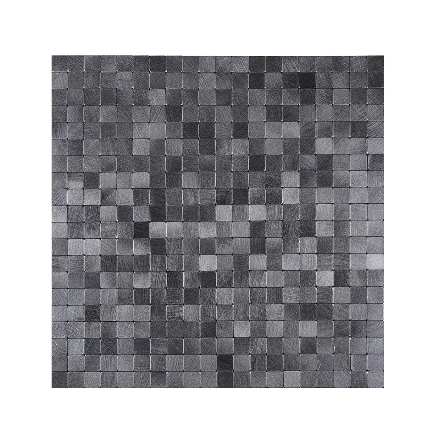 Brushed Silver Mosaic | Zelfklevende Steenstrips van Totaal Decor