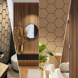 Hexagonaal Spiegel Wandpaneel – 70 x 83 cm Aku : 637Q