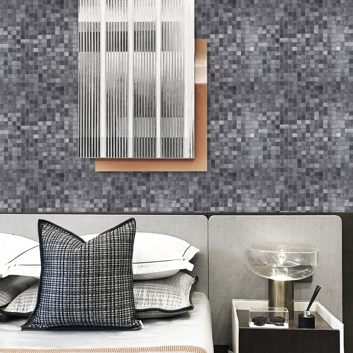 Brushed Silver Mosaic