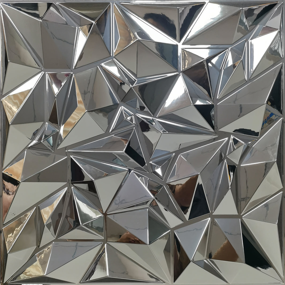 3D Wandpaneel Diamond Silver