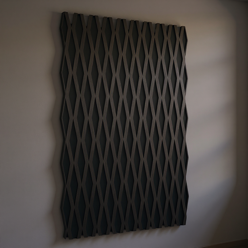 Akoestische Wandpanelen – Diamant Walnoot