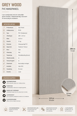 Grey Wood PVC Wandpaneel – P079