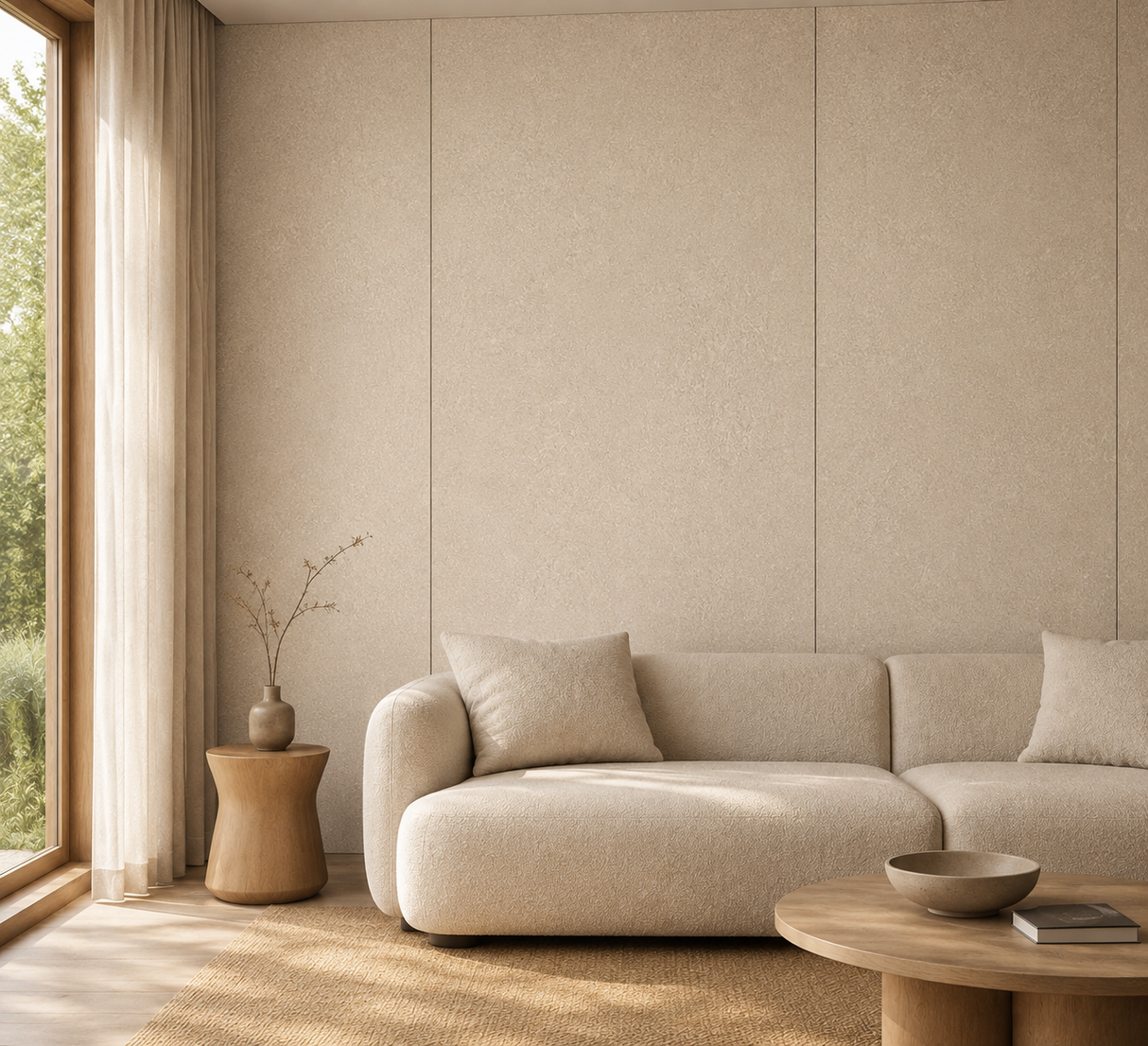 Beige Limestone SPC-wandpanelen 108