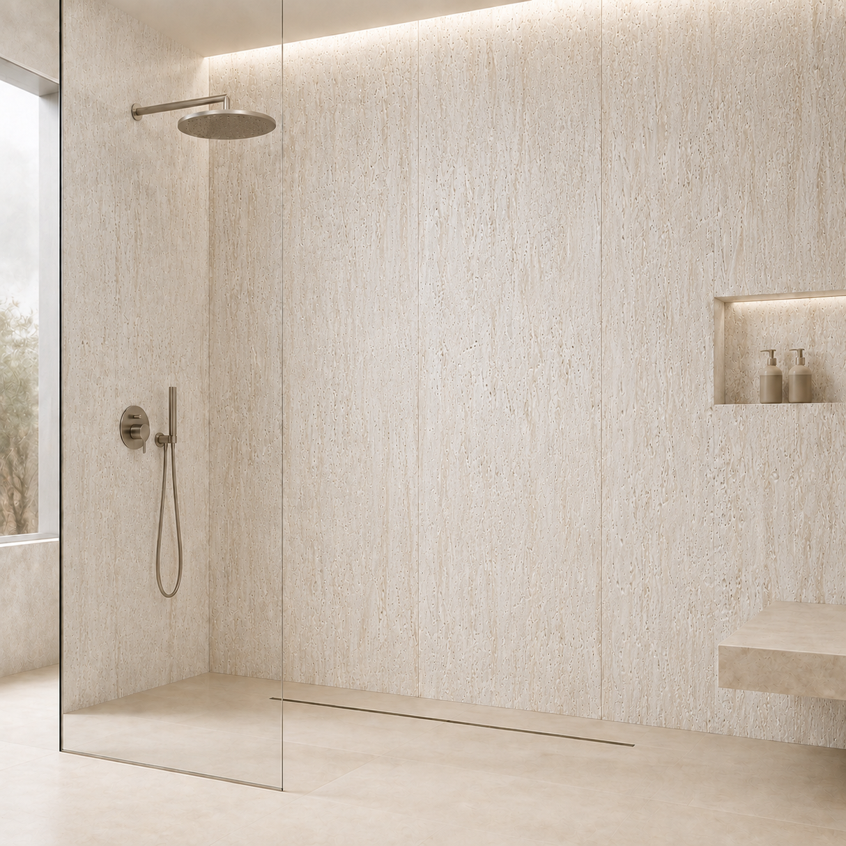 Embossed Beige Spc Wandpanelen 201