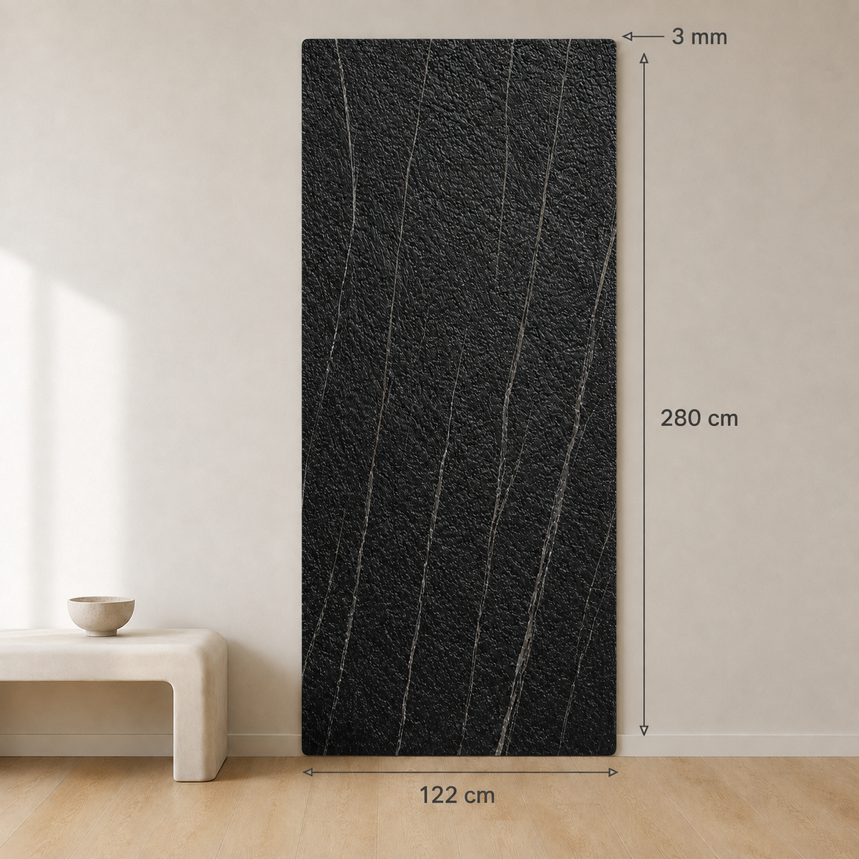 Embossed Black Spc wandpanelen 206