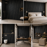 Embossed Black Spc wandpanelen 206