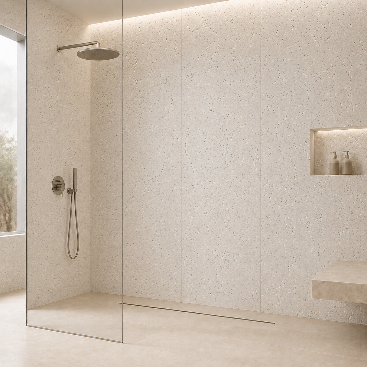 Embossed Soft Beige Spc wandpanelen 202