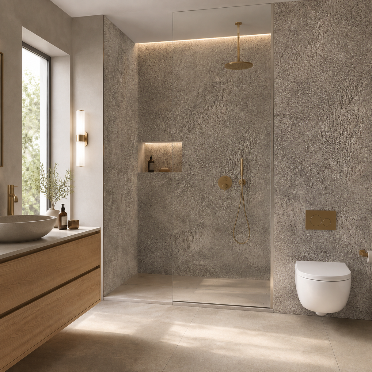 Taupe Stone SPC-wandpanelen 102