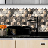 Brushed Metallic Hexagonal