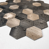 Brushed Metallic Hexagonal