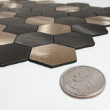Brushed Metallic Hexagonal