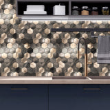 Brushed Metallic Hexagonal