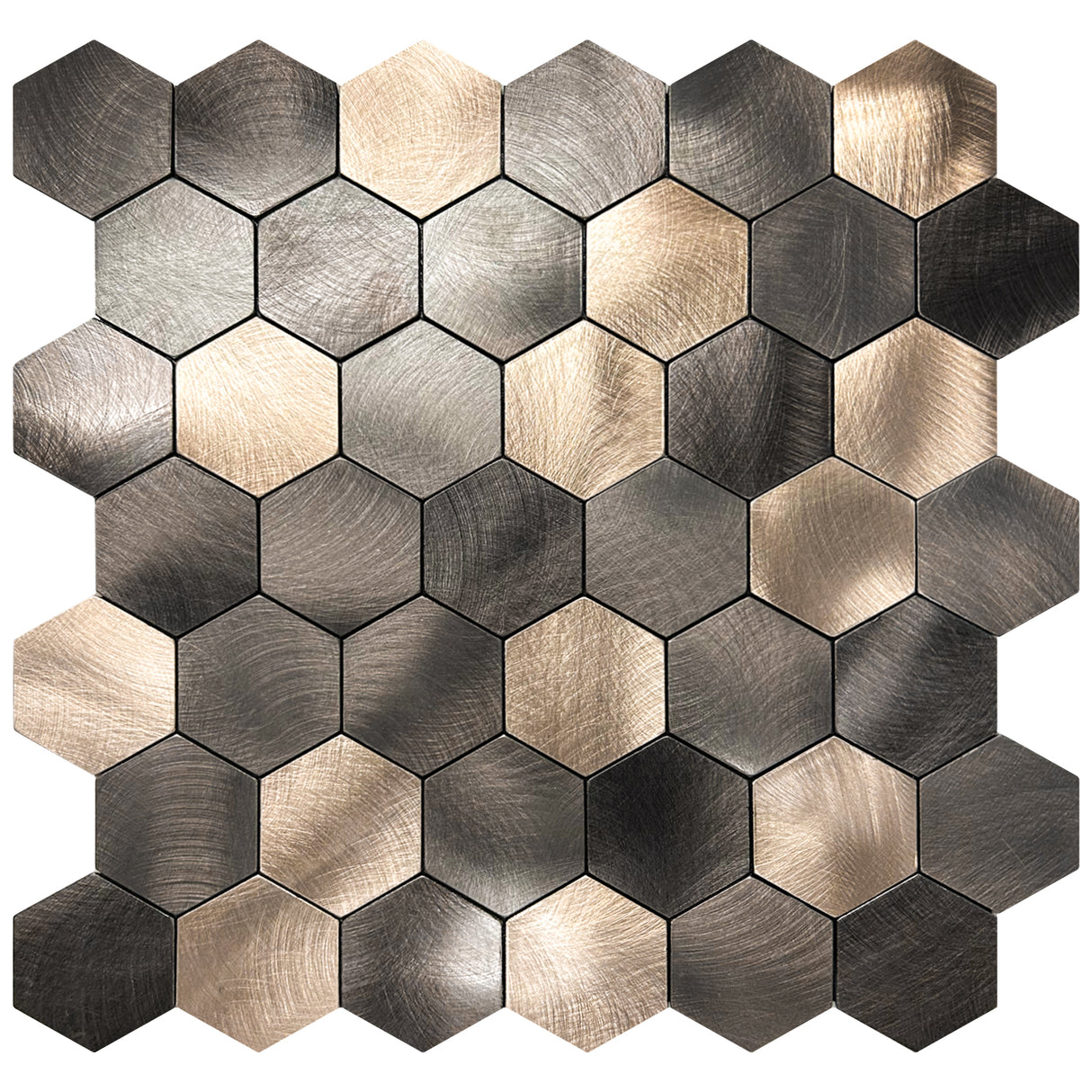 Brushed Metallic Hexagonal
