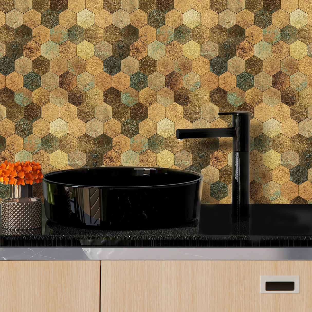 Mix Golden Hexagonal