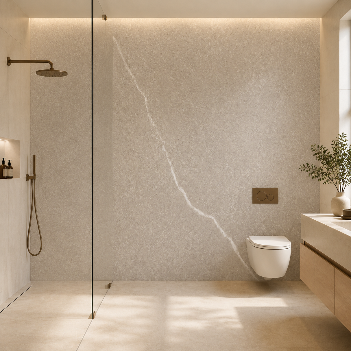 Warm Beige SPC-wandpanelen 111